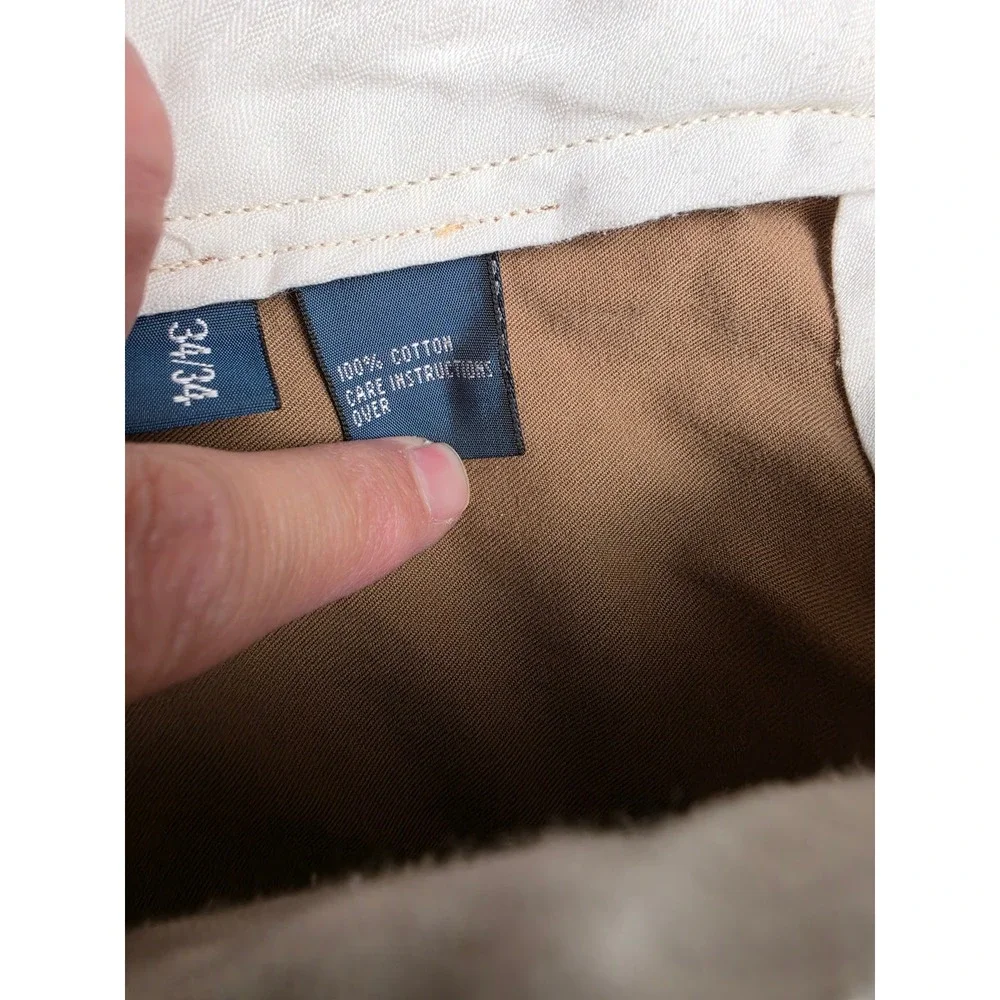 Polo Ralph Lauren Chino Pants Mens 34/34 Brown Cotton Straight Leg Casual